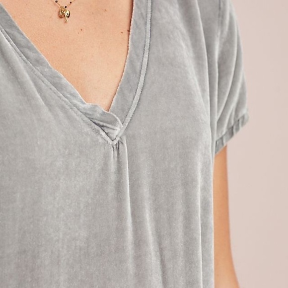 CLOTH & STONE Anthropologie Velvet Tee - Picture 6 of 11
